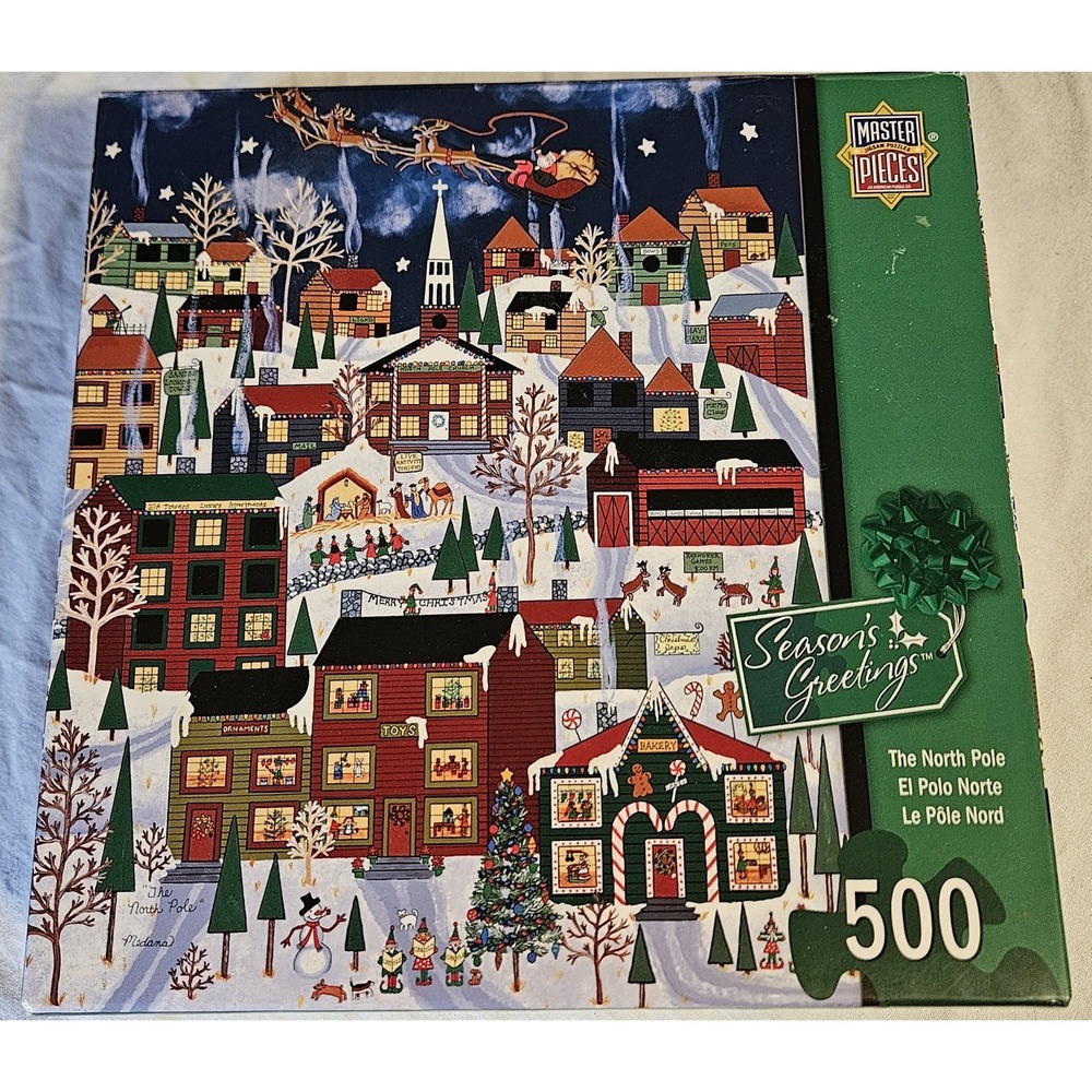 MasterPieces Season's Greetings The North Pole 500 Piece Puzzle Hand Counted
